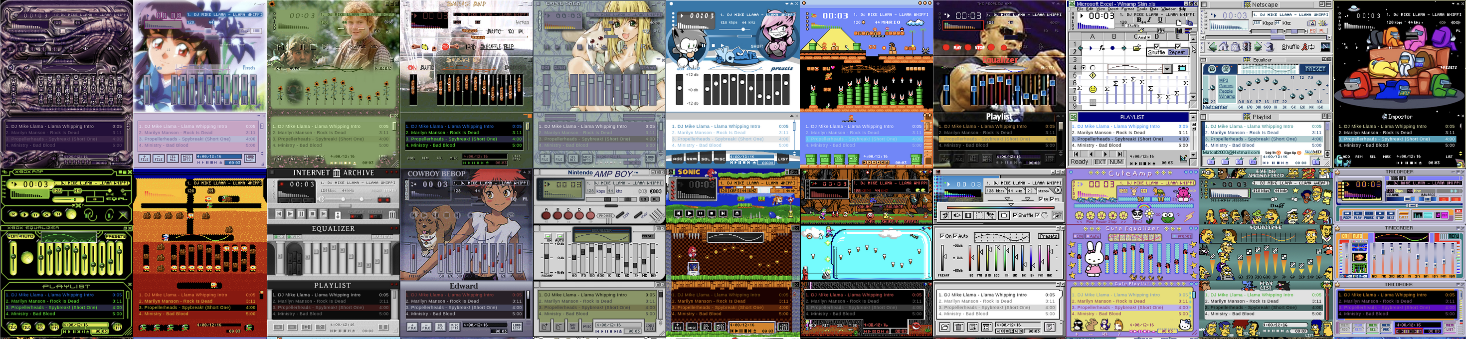 mural of custom winamp skins